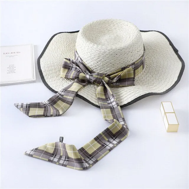 2020 Long Silk Skinny Neck Scarf Print Foulard Hair Scarves Head Band 190*5cm Bag Handle Ribbon Cap Tie Lady Belt