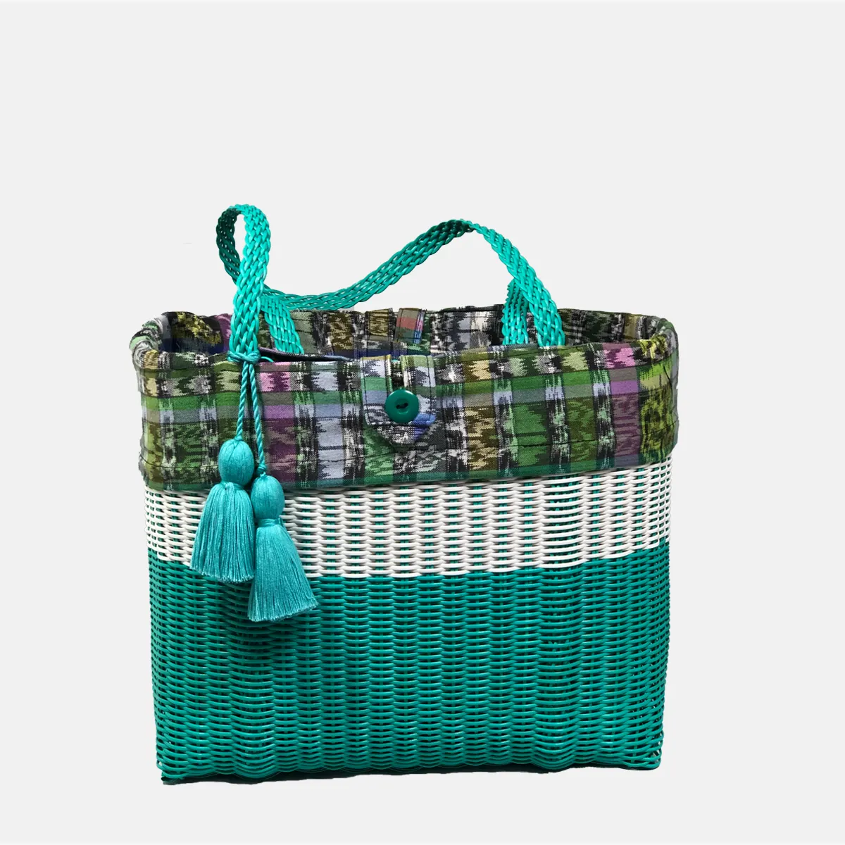 cesta tote ~ medium ~ 2 color block ~ lined