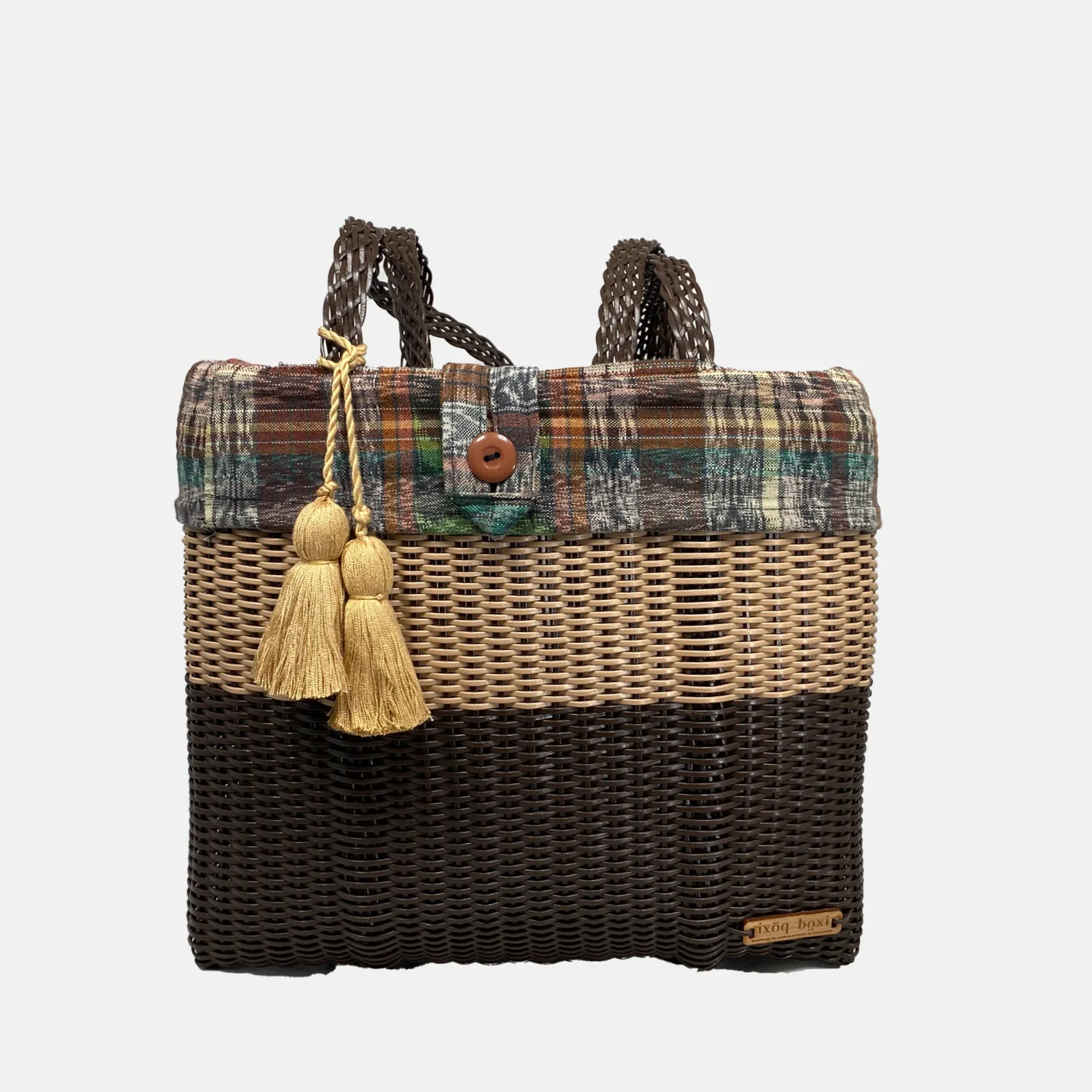 cesta tote ~ medium ~ 2 color block ~ lined