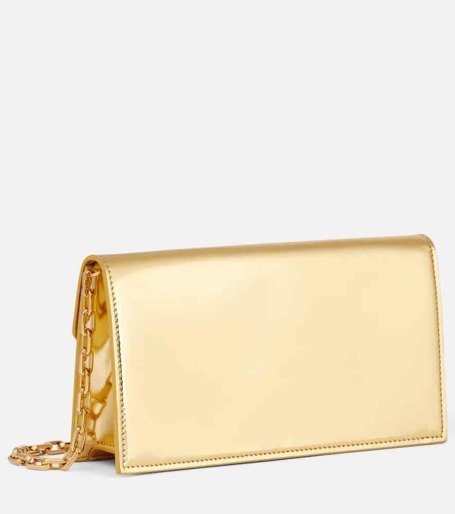 Christian Louboutin Loubi54 mirrored leather clutch