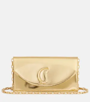 Christian Louboutin Loubi54 mirrored leather clutch