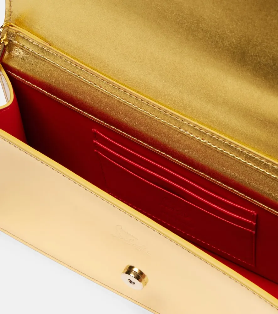 Christian Louboutin Loubi54 mirrored leather clutch