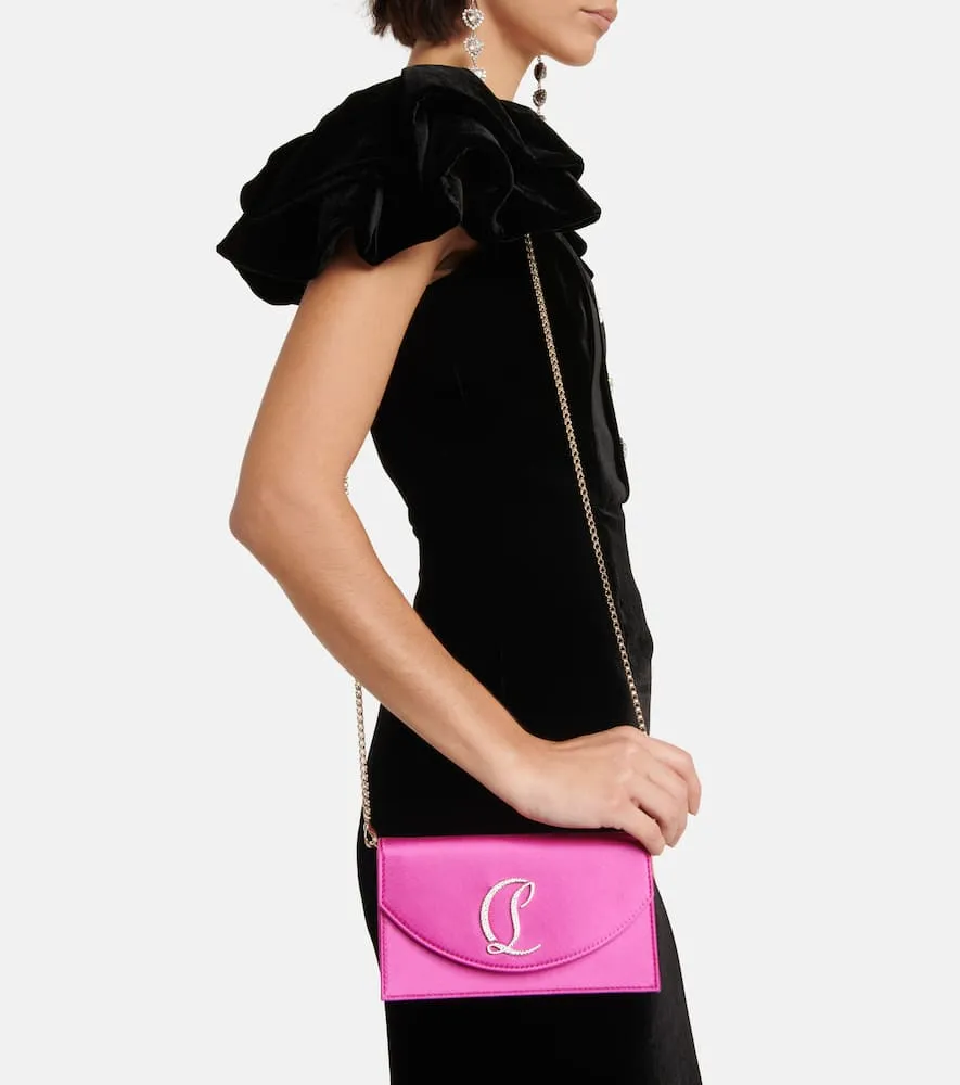 Christian Louboutin Loubi54 satin clutch