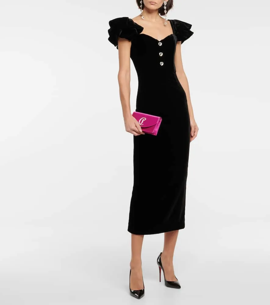 Christian Louboutin Loubi54 satin clutch