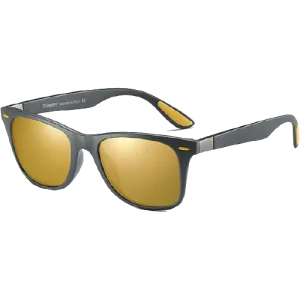 Dubery Polarized Sunglasses 100% UV Protection Gray/Gold D4195 C4