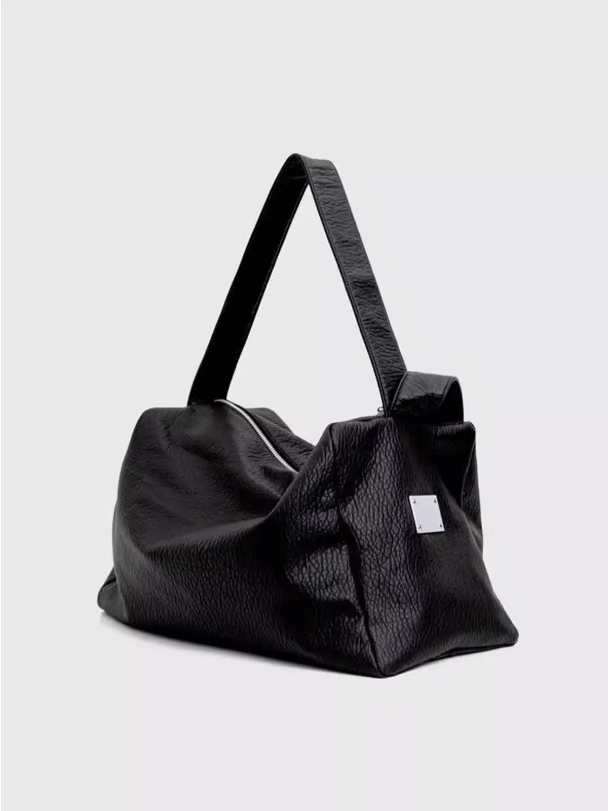 Durable Double Strap Crossbody Bag Large Capacity Soft Leather Shoulder Bag