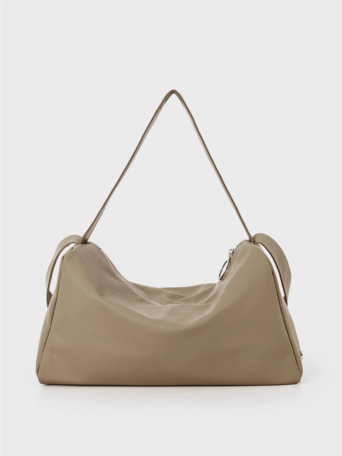 Durable Double Strap Crossbody Bag Large Capacity Soft Leather Shoulder Bag