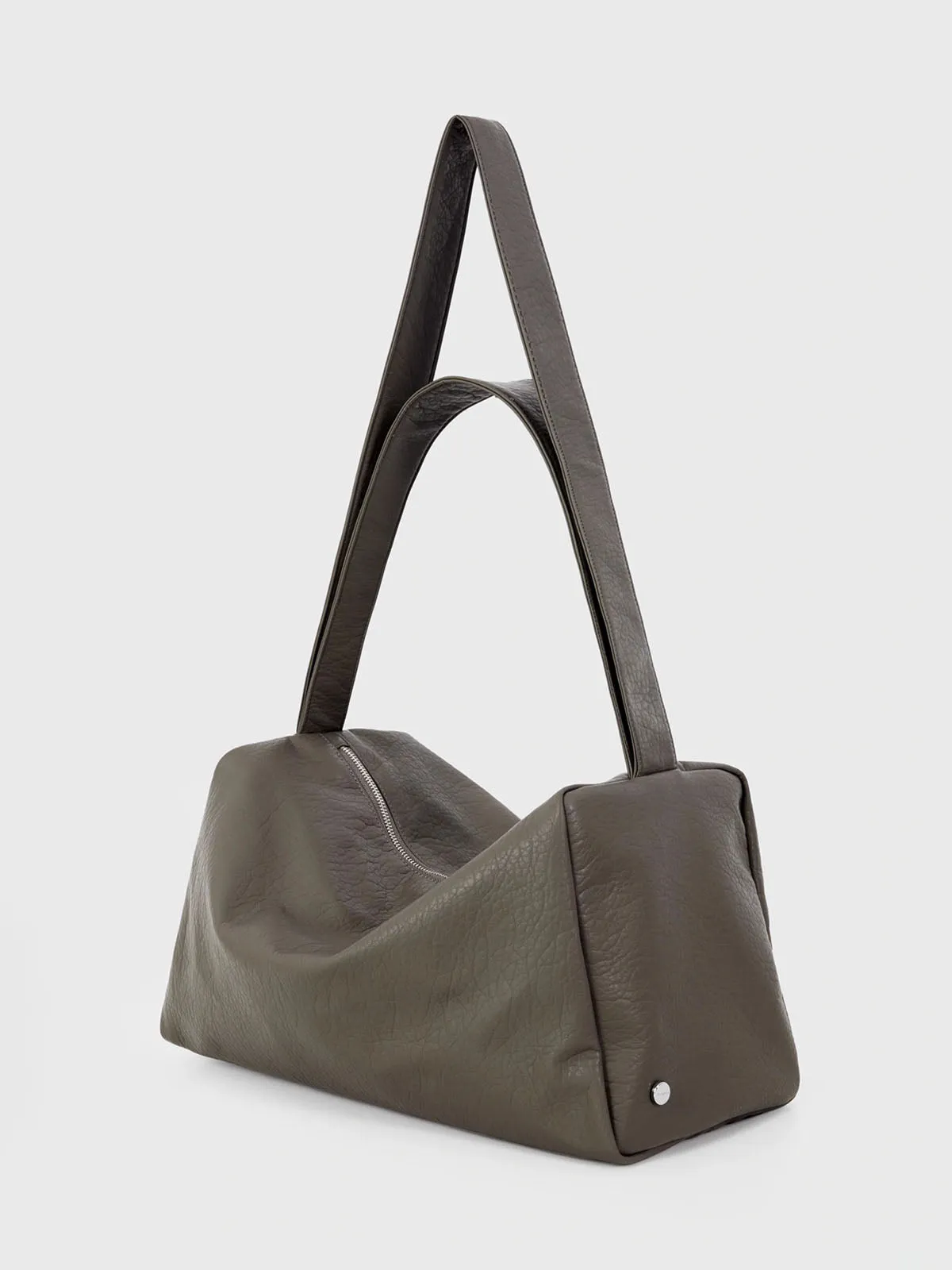 Durable Double Strap Crossbody Bag Large Capacity Soft Leather Shoulder Bag
