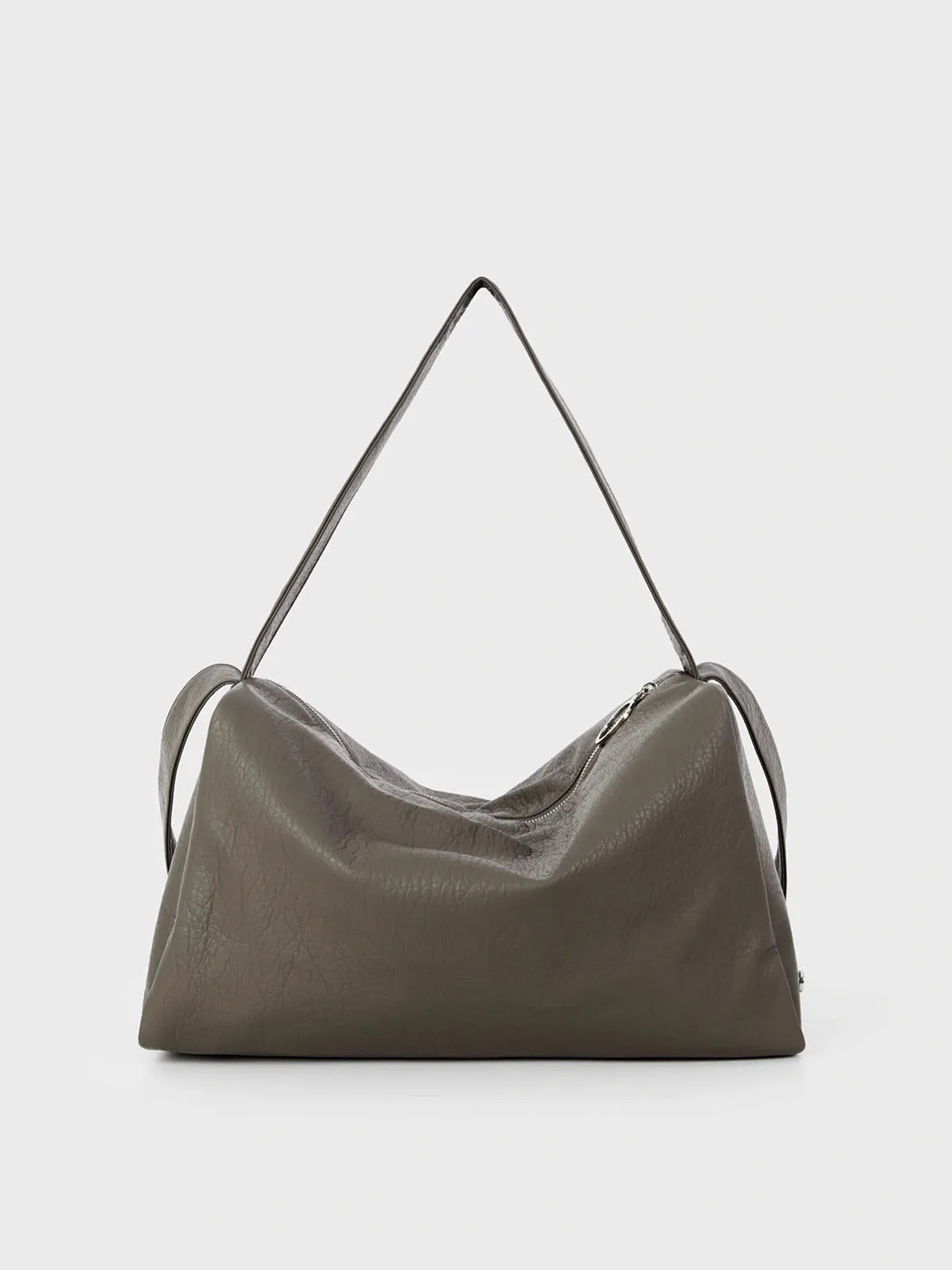 Durable Double Strap Crossbody Bag Large Capacity Soft Leather Shoulder Bag