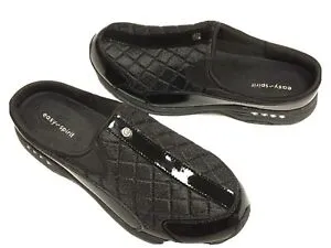 Easy Spirit Travel Time - Black/Silver Patent