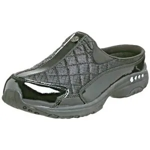 Easy Spirit Travel Time - Black/Silver Patent