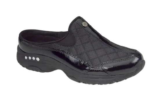 Easy Spirit Travel Time - Black/Silver Patent