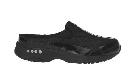 Easy Spirit Travel Time - Black/Silver Patent