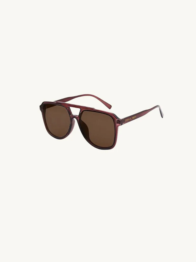 Lagos Sunglasses: Maroon / Polarized   100% UV Protection