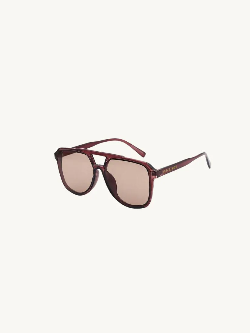Lagos Sunglasses: Maroon / Polarized   100% UV Protection