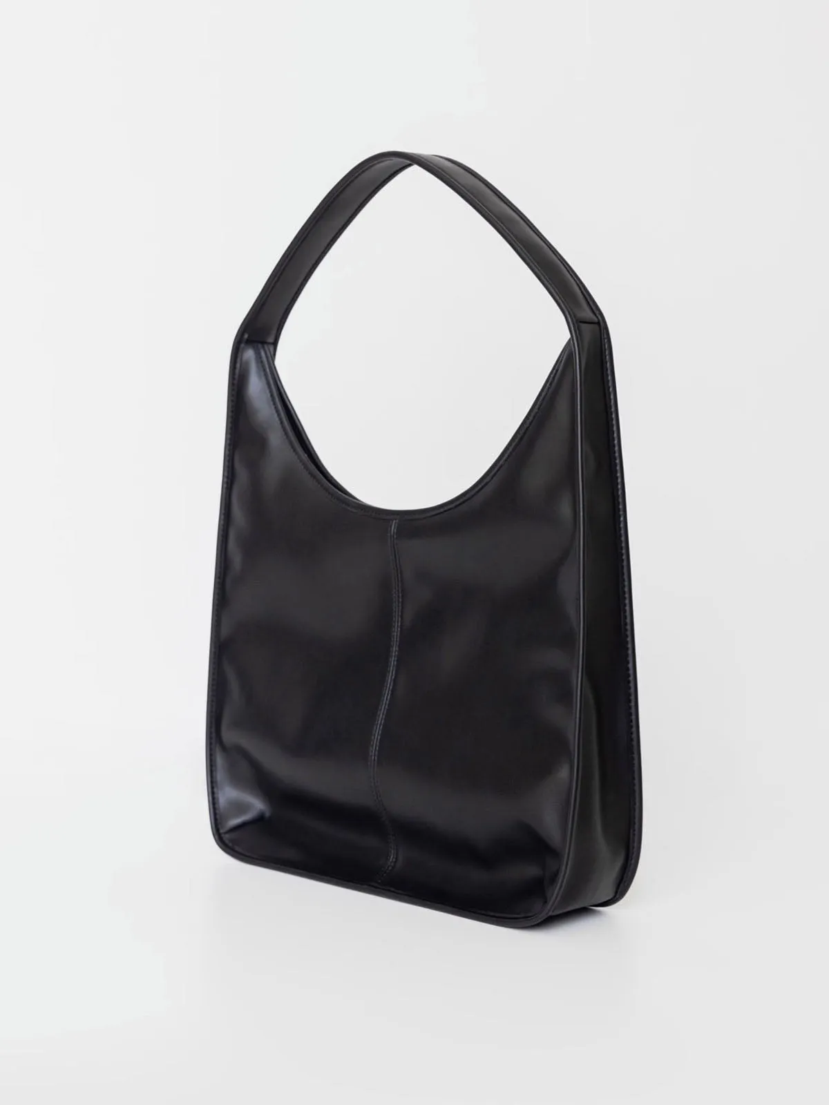 Large Capacity Egg-Shaped Silhouette Black Tote Bag