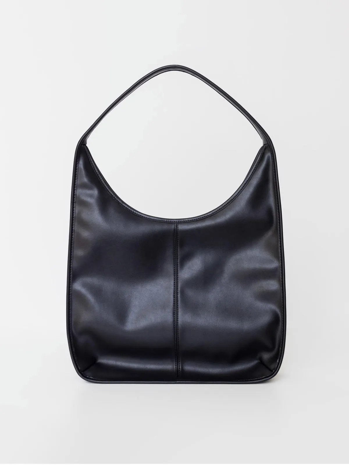 Large Capacity Egg-Shaped Silhouette Black Tote Bag