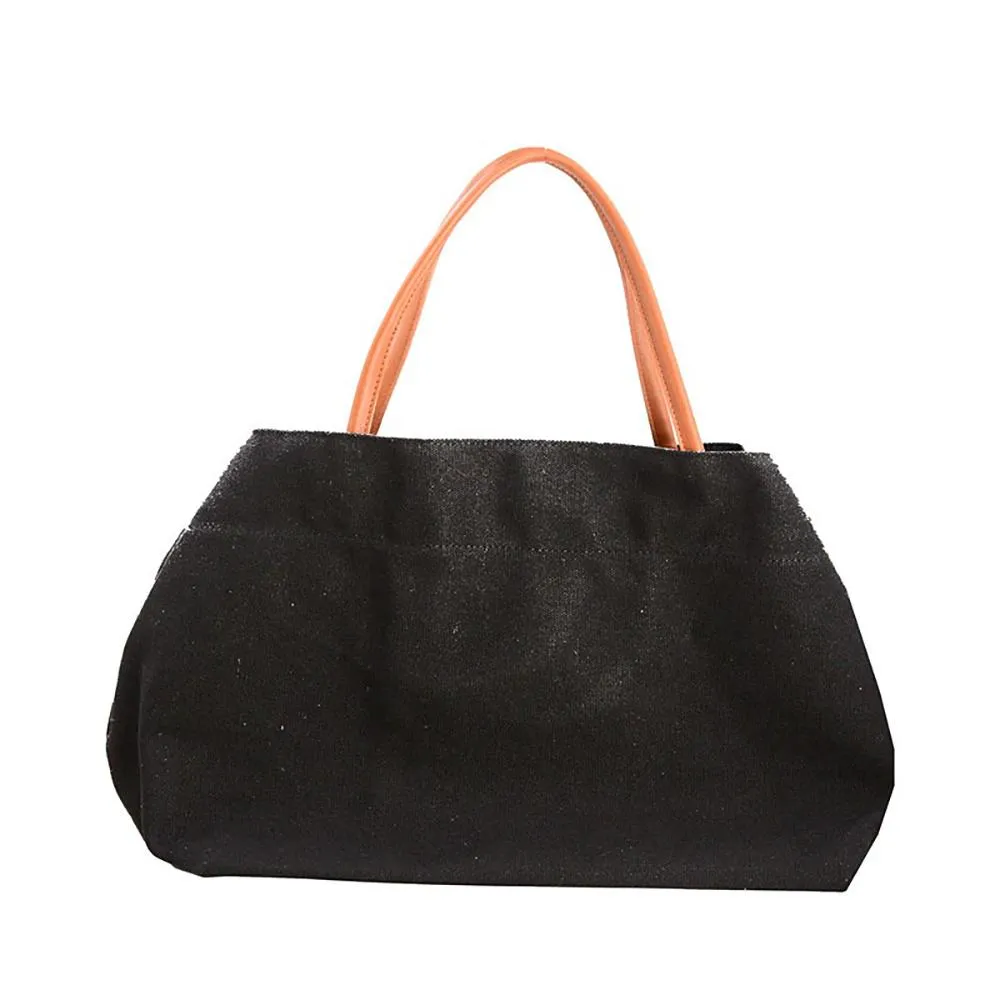Large Capacity Soft Plain Canvas Tote Bag