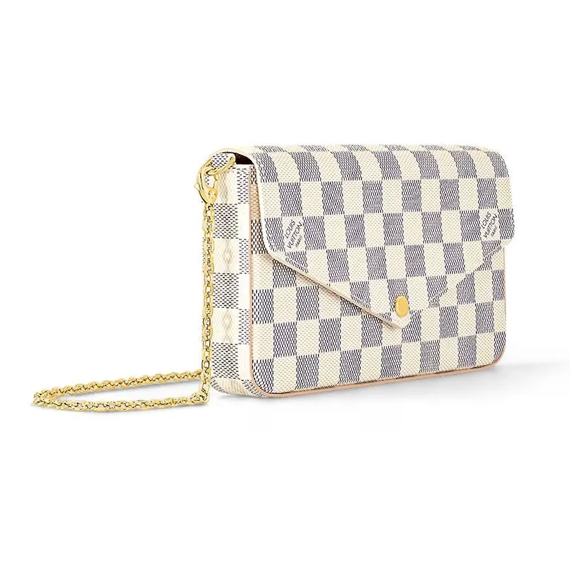 Louis Vuitton Felicie clutch, cream