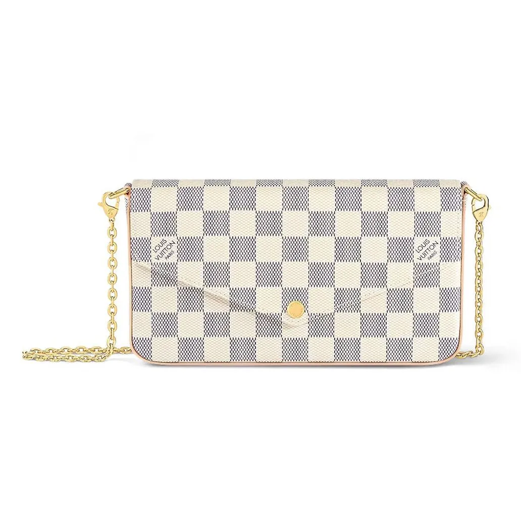 Louis Vuitton Felicie clutch, cream