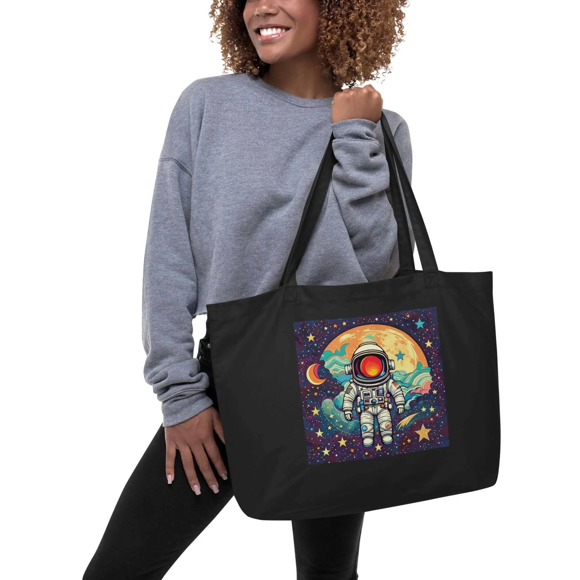 Nowhere2be Lost Spaceman Large organic tote bag