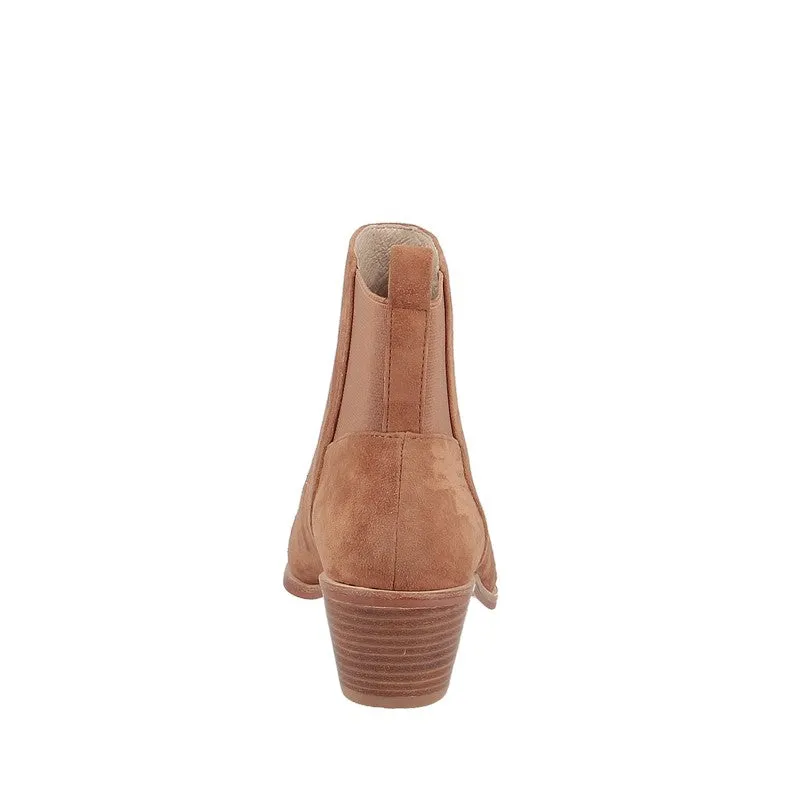 Nude Reese Tan Suede Ankle Boot