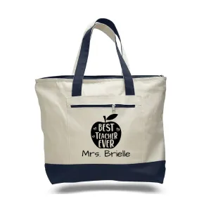 Personalized Teacher Canvas Tote Bags TB01