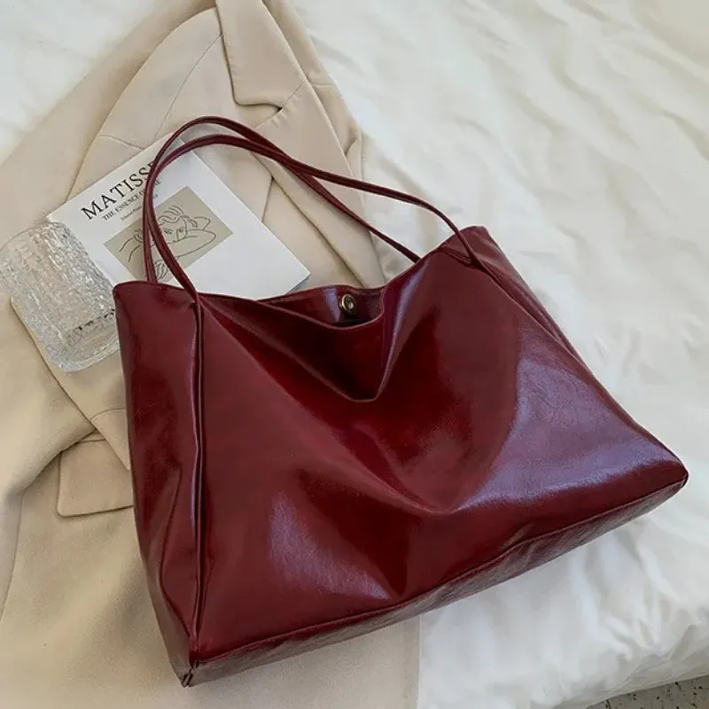 Portable Minimalist Women's Large-Capacity Shoulder Tote Bag