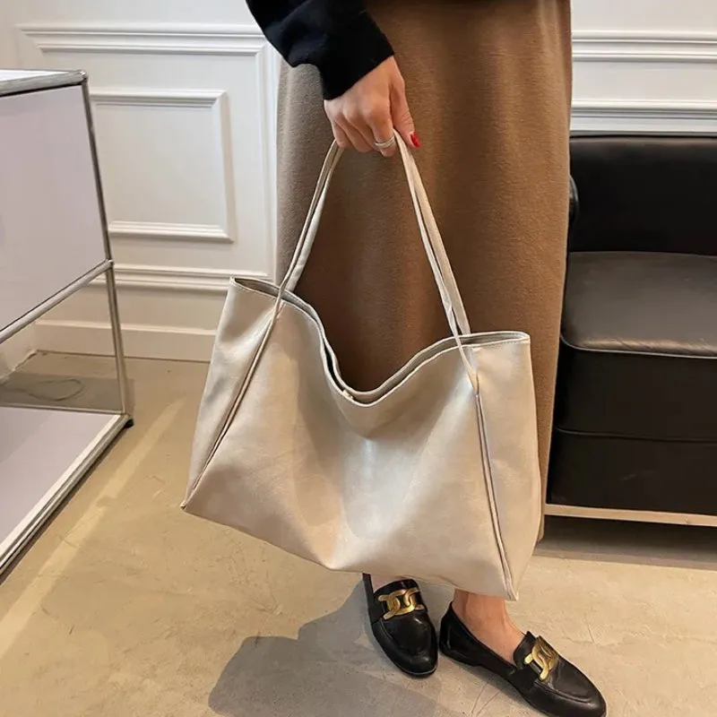 Portable Minimalist Women's Large-Capacity Shoulder Tote Bag