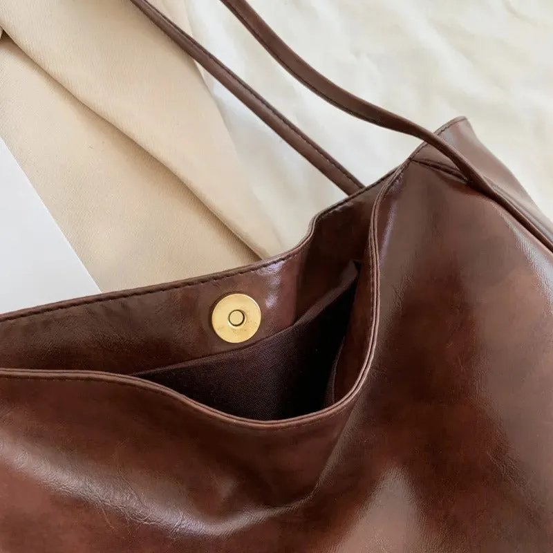 Portable Minimalist Women's Large-Capacity Shoulder Tote Bag