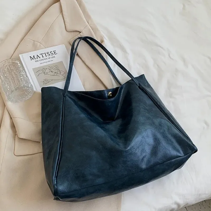 Portable Minimalist Women's Large-Capacity Shoulder Tote Bag