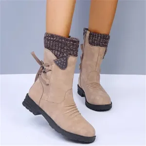 Retro Style Women's Mid-Calf Boots