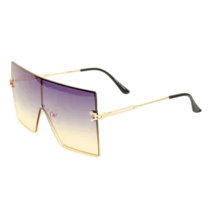 Sigma Gamma Rho Inspired Yellow Gradient Square Visors