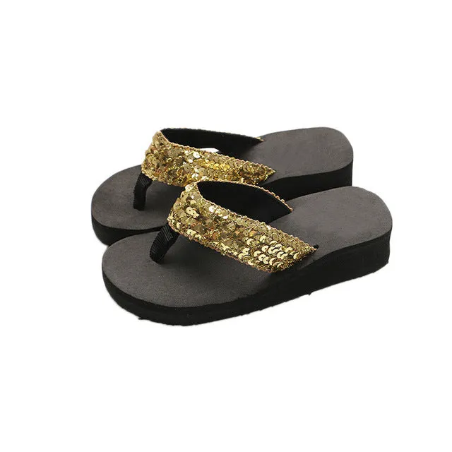 Summer Women Flip Flops Casual Sequins Anti-Slip