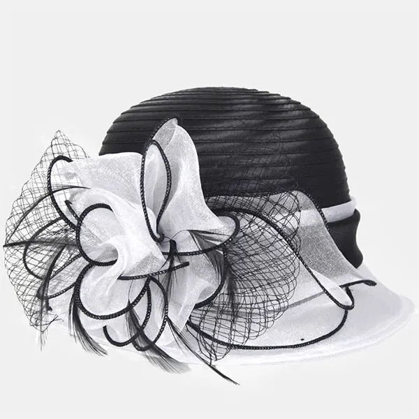 Women Church Tea Party Cloche Hat S606