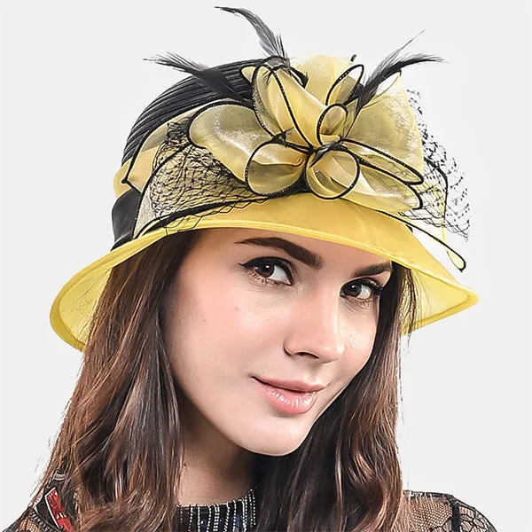 Women Church Tea Party Cloche Hat S606