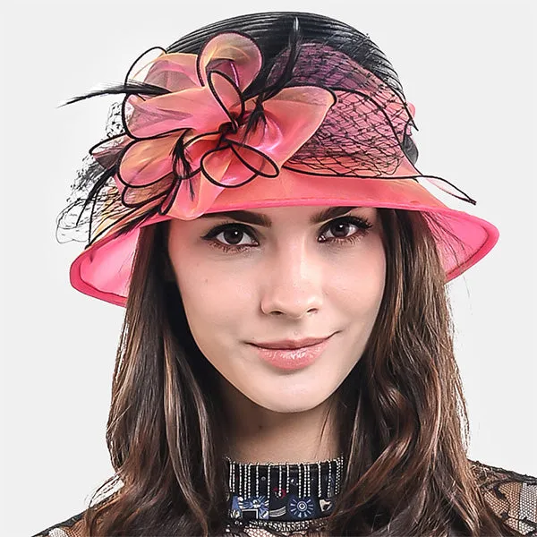 Women Church Tea Party Cloche Hat S606