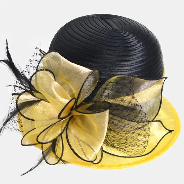 Women Church Tea Party Cloche Hat S606